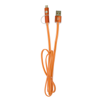 Кабель Remax RC-020t USB-A to Lightning+USB-A to Micro USB 1м orange