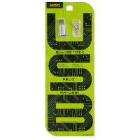 Перехідник Remax Micro USB to Type-C silver