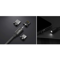 Кабель Remax RC-095i Magnetic USB-A to Lightning 1м gray