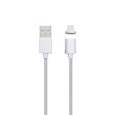 Кабель Magnetic Clip-On USB-A to Lightning 10W 2.1A 1м silver