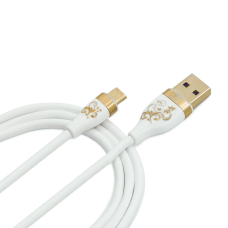Кабель іЗі PM-12 USB-A to Micro USB 1м white