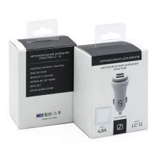 АЗП іЗі LC-12 24W 4.8A 2USB-A white