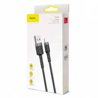 Кабель Baseus Cafule USB-A to Lightning 18W 2.1A 3м (CALKLF-RG1) black gray