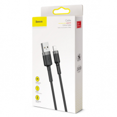 Кабель Baseus Cafule USB-A to Lightning 18W 2.1A 3м (CALKLF-RG1) black gray