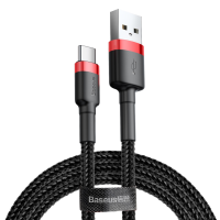 Кабель Baseus Cafule USB-A to Type-C 10W 2A 3м (CATKLF-U91) black red