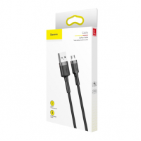 Кабель Baseus Cafule USB-A to Micro USB 7.5W 1.5A 2м (CAMKLF-CG1) black gray