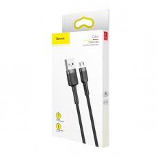 Кабель Baseus Cafule USB-A to Micro USB 7.5W 1.5A 2м (CAMKLF-CG1) black gray