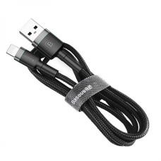 Кабель Baseus Cafule USB-A to Lightning 12W 1.5A 2м (CALKLF-CG1) black gray