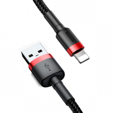 Кабель Baseus Cafule USB-A to Lightning 12W 1.5A 2м (CALKLF-C19) black red