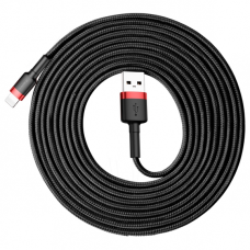 Кабель Baseus Cafule USB-A to Lightning 18W 2.1A 3м (CALKLF-R91) black red