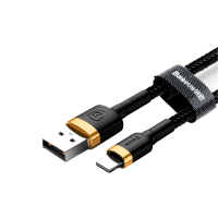 Кабель Baseus Cafule USB-A to Lightning 18W 2.1A 3м (CALKLF-RV1) black gold