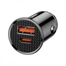 АЗП Baseus Circular Plastic 30W 3A USB-A+USB-C black