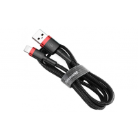 Кабель Baseus Cafule USB-A to Lightning 20W 2.4A 1м (CALKLF-B19) black red