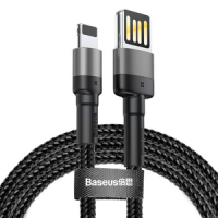 Кабель Baseus Cafule Special Edition USB-A to Lightning 20W 2.4A 1м (CALKLF-GG1) black gray