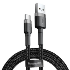 Кабель Baseus Cafule USB-A to Type-C 10W 2A 3м (CATKLF-UG1) black gray