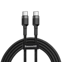 Кабель Baseus Cafule Type-C to Type-C 60W 3A 2м (CATKLF-HG1) black gray