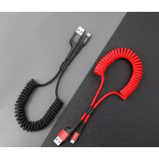 Кабель Baseus Fish eye Spring Data USB-A to Lightning 10W 2A 1м (CALSR-01) black