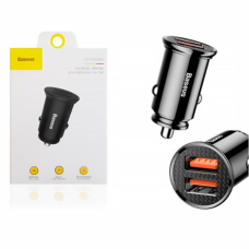 АЗП Baseus Circular Plastic 30W 3A 2USB-A black
