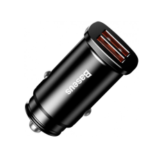 АЗП Baseus Square Metal 30W 3A 2USB-A black