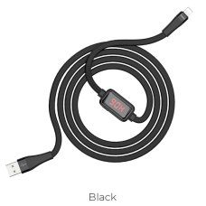 Кабель Hoco S4 With Timer USB-A to Lightning 12W 2.4A 1.2м black