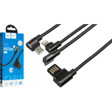 Кабель Hoco U37 Long Roam USB-A to Lightning 12W 2.4A 0.6м black
