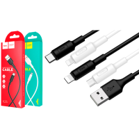 Кабель Hoco X25 Soarer USB-A to Lightning 12W 2.4A 1м black