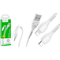 Кабель Hoco X37 Cool Power USB-A to Lightning 12W 2.4A 1м white