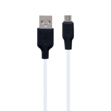 Кабель Hoco X21 Plus Silicone USB-A to Micro USB 12W 2.4A 2м black white