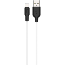 Кабель Hoco X21 Silicone USB-A to Type-C 1м black white