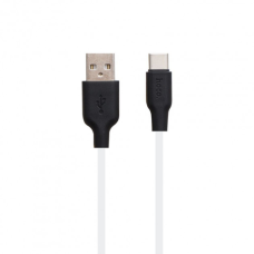 Кабель Hoco X21 Plus Silicone USB-A to Type-C 3A 1м black white