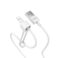 Кабель Hoco X31 Holder 2in1 USB-A to Lightning 1м white