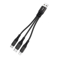 Кабель Hoco X47 Harbor 3в1 2.4A 0.25м black
