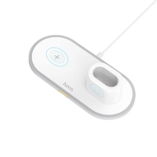 Бездротовий зарядний пристрій Hoco CW21 3в1 15W white