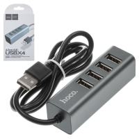 USB HUB adapter Hoco HB1 4USB gray