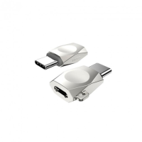 Перехідник Hoco UA8 Micro USB to Type-C silver