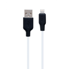Кабель Hoco X21 Plus Silicone USB-A to Lightning 2м black white