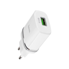 Зарядний пристрій Hoco C12Q 18W 3A USB-A white