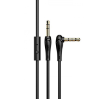 Audio кабель AUX Hoco UPA15 3.5мм з мікрофоном 1м black