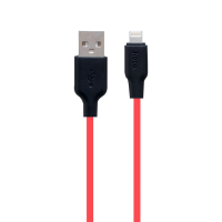 Кабель Hoco X21 Silicone USB-A to Lightning 1м red black