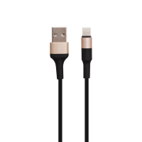 Кабель Hoco X26 USB-A to Lightning 1м black gold