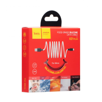 Кабель Hoco X21 Plus Silicone USB-A to Micro USB 1м black red