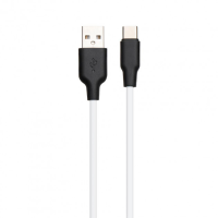 Кабель Hoco X21 Plus Silicone USB-A to Type-C 3A 2м black white