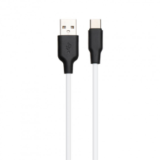 Кабель Hoco X21 Plus Silicone USB-A to Type-C 3A 2м black white