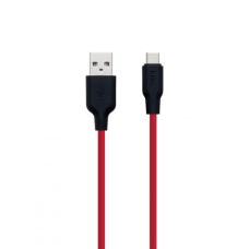Кабель Hoco X21 Silicone USB-A to Type-C 1м black red