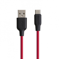 Кабель Hoco X21 Plus Silicone USB-A to Type-C 3A 1м black red