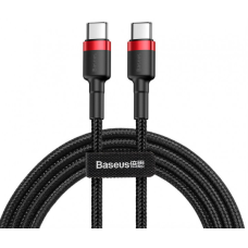 Кабель Baseus Cafule Type-C to Type-C 60W 3A 2м (CATKLF-H91) black red