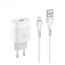 Зарядний пристрій Hoco C72A 10.5W 2.1A USB-A з кабелем A-M white