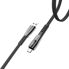 Кабель Hoco U70 Splendor USB-A to Lightning 12W 2.4A 1.2м black gray
