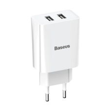 Зарядний пристрій Baseus Speed Mini Dual U 10.5W 2.1A 2USB-A (CCFS-R02) white