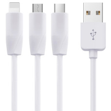 Кабель Hoco X1 Rapid 3в1 1м white